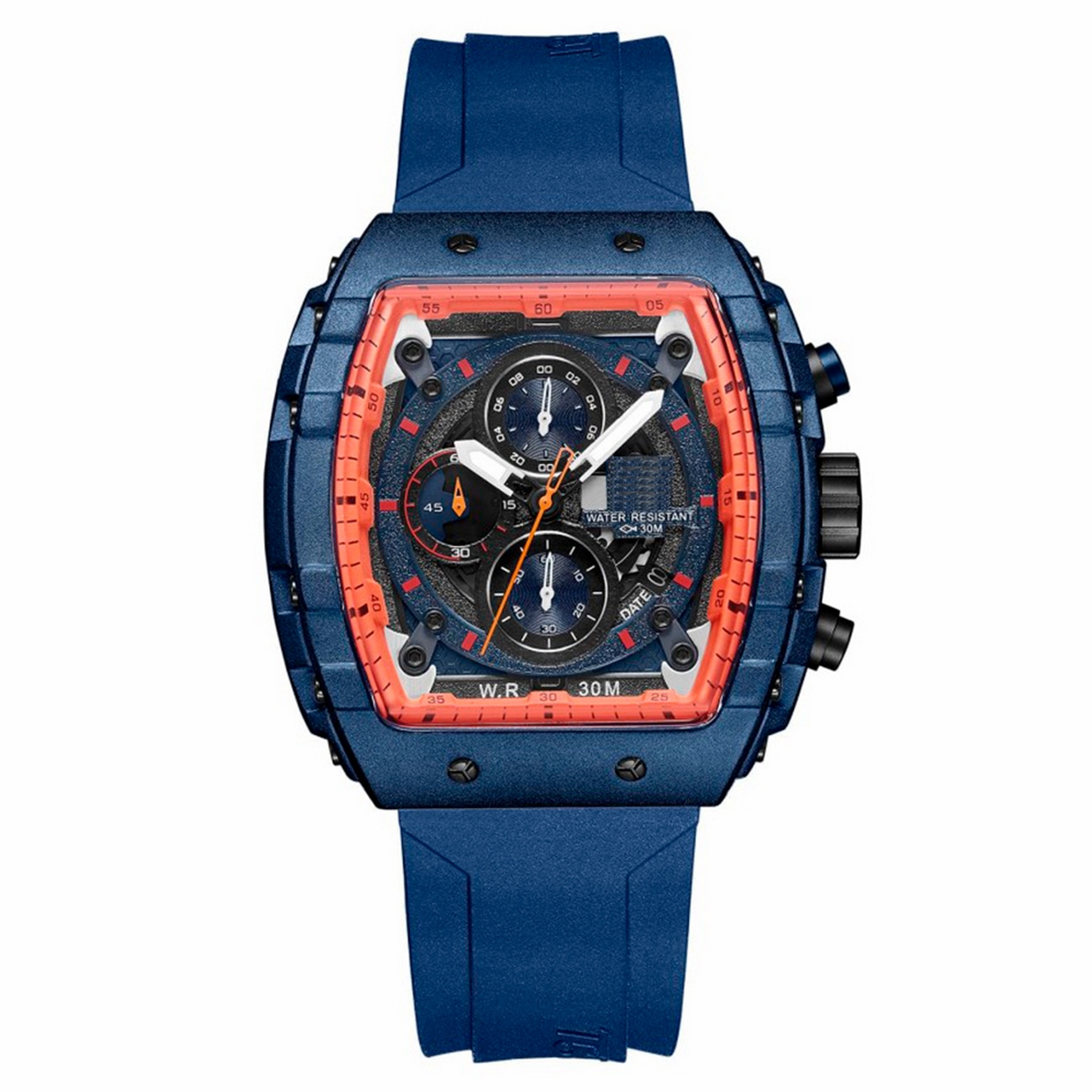Reloj G-force Original H3996g Cronografo Azul + Estuche